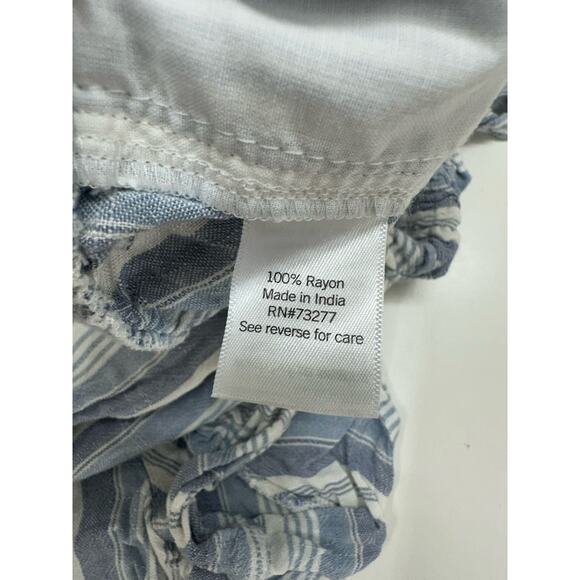 SO Juniors Shorts Size XL Blue Striped High Rise Soft Shortie Elastic Waist - Picture 4 of 11